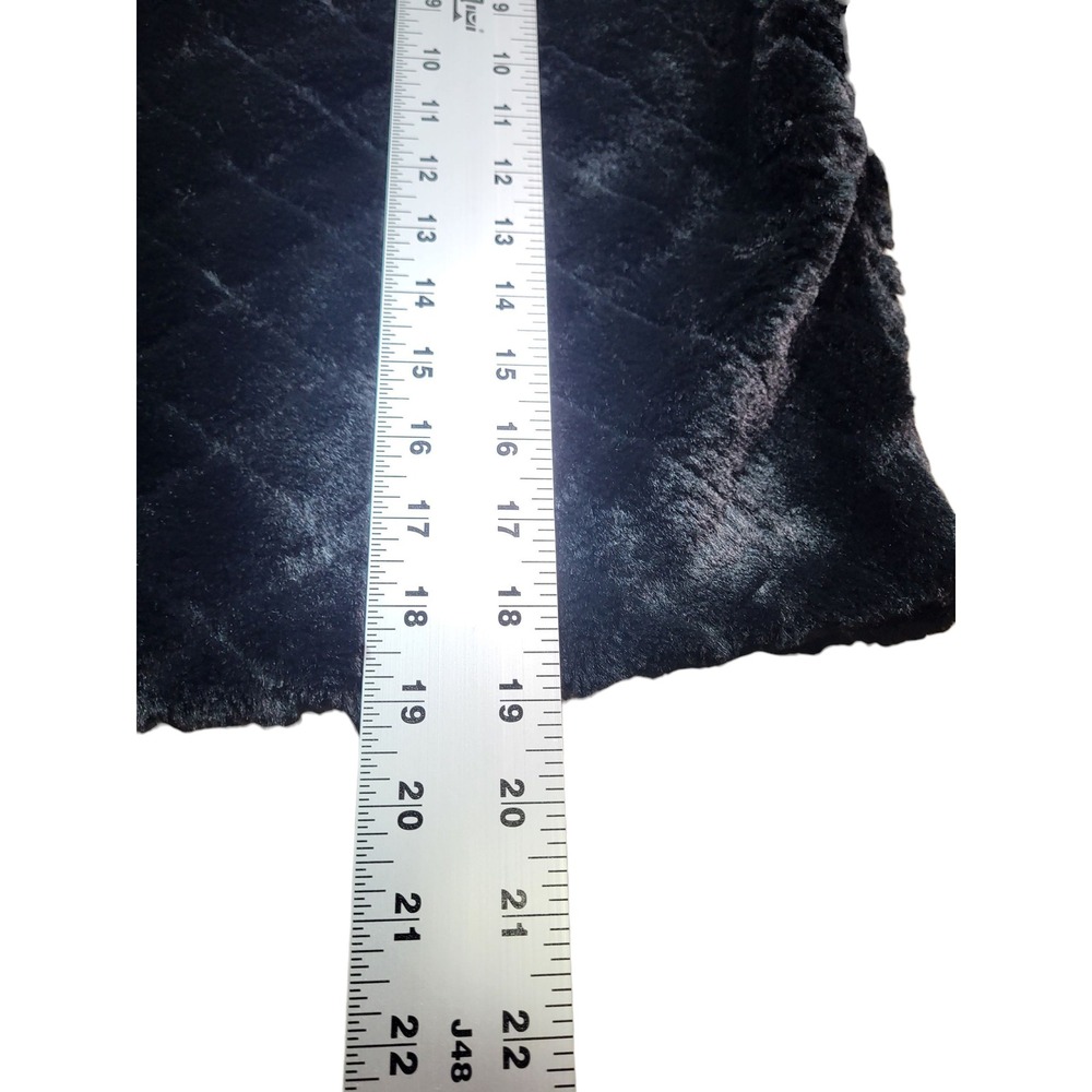 Zara Fuzzy Cropped Pullover Sweater Quilted Texture Black Medium - Picture 7 of 7